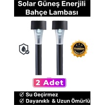 Premium Kablosuz Su Geçirmez Dayanıklı Şık Solar Güneş Enerjili Bahçe Lambası Saplama 30cm 2 Adet