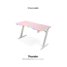 Thunder Rgb Aydınlatmalı Oyuncu Masası Pembe