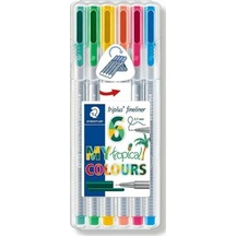 Staedtler Trıplus Üçgen Fineliner 0.3Mm Tropical 6 Lı
