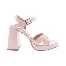 Dgn 7750-23y Kadin Çapraz Bant Alçak Platform Yüksek Topuk Sandalet 7750-424-R0152 Bej
