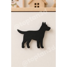 8 Adet - Siyah Köpek Dolap Kulpu - Modern Çocuk, Bebek Odası Mobilya Kulpu Kulp Vidası Dahildir Sarı