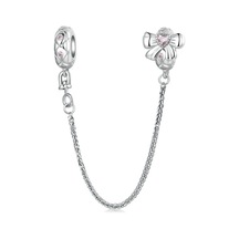 Platin Kaplamalı Romantik Yay Güvenlik Zinciri Dıy Boncuklu Diğer Çok Renkli