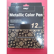 Metalik kalem seti 12li pakette