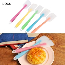 Sones 5 Adet Pişirme Aracı Yarı Saydam Entegre Yüksek Sıcaklık Direnci Krem Silikon Kazıyıcı Kek Spatulası, Rastgele Renk Teslimatı