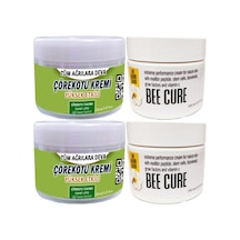 2 Adet Çörek Otu Kremi Büyük Boy  İçin Krem 150 Ml Krem + 2 Adet Bee Cure Krem 150 Ml / Kas Diz Dirsek Sırt Bel İskelet  na Masaj Seti