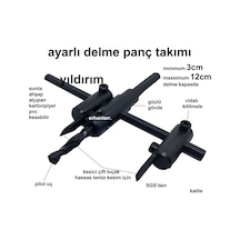 Sunta Kesme Panç Alçıpan Panç Ayarlı Panç Daire Kesme