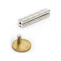 10 Adet Çap 5mm X Kalınlık 8mm Silindir Güçlü Neodyum Mıknatıs