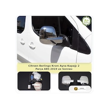 Citroen Berlingo Krom Ayna Kapağı 2 Parça Abs 2019 Ve Sonrası