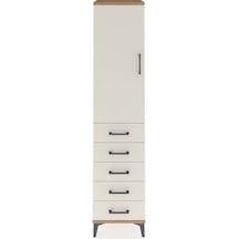 Hyperion Dolap Tek Raflı 5 Çekmeceli Tek Askılı 44x44x195 Çam-aytaşı Atlas Çam