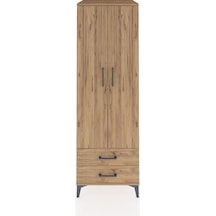 Kronos Dolap 4 Raflı 2 Çekmeceli 2 Kapaklı 60x59x182 Çam-çam Çam