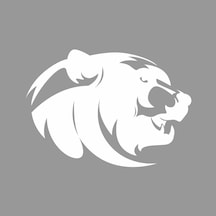Ayı Kafası Sticker 17x17 Cm Beyaz
