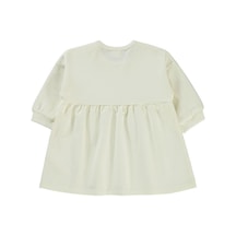 Civil Baby Civil Basic Kalp Etiketli 6-18 Ay Elbise Ekru