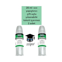 28 Ml Sıvı Yapıştırıcı Çift Uçlu Yıkanabilir Toksit İçermez 2 Adet