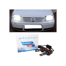 Vw Bora Led Xenon Uzun + Kısa Far Ampulü H4 Ultimate 9500 Lumens Yeni Seri Beyaz