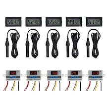 5x Kuluçka Makinesi Seti İçin - 2 Parça Set - W3001 Termostat 220v - Isı Nem Ölçer-4931