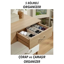 Çekmece Ve Dolap İçi Düzenleyici Beyaz Raf Düzenleyici Çorap Çamaşır Kravat Şal Organizeri Beyaz
