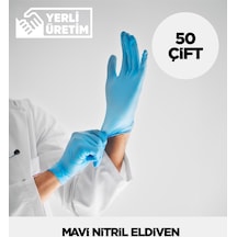 Mavi Nitril Eldiven 50 Çift