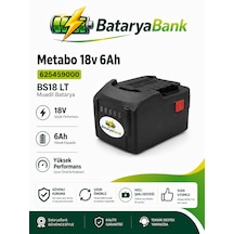 Bataryabank Metabo 625459000 Bs18 Lt  18v 6ah Muadil Matkap Bataryası