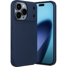 İphone Uyumlu 17 Pro Max Kılıf Focus Carbon Silikon Kapak Lacivert