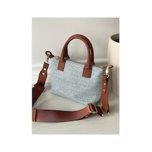 Nura Collection Gri-taba Hasır Kadın Mini Mektup Model El Ve Omuz Çantası Gri - 851608308 Gri