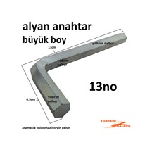 Alyan Anahtar 13 No Tek Büyük Boy Allen Anahtar On Üçlük L Alyan