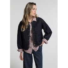 Colin's Colins Regular Fit Düğmeli Astarlı Kadın Dark İndigo Denim Ceket Cl1082792 Q1.v1 Dn45174