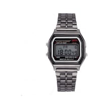Calista Gri Metal Kordon Dijital Klasik Unisex Vintage Retro Saat