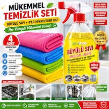 Nya Group Büyülü Sarı Sıvı 750 Ml + 4'lü Mikrofiber Bez Temizlik Seti 0