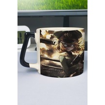 Youjo Senki Anime Baskılı Seramik Lüks Kupa 1 Adet Özel Siyah Kulp Dalga Kulp V4d Çok Renkli