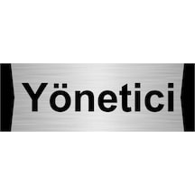 Yönetici 10x20cm Gümüş Renk Metal Yönlendirme Levhası