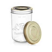 Familia Wiss 1000 Ml / 1 L Cam Saklama Ve Konserve Kavanozu, Kahve Ve Kuru Gıda İçin, Çift Kapaklı Vakumlu Kapatma Sistemi Çok Renkli