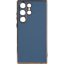 Galaxy S23 Ultra Kılıf Zore Bark Kenarları Altın Renk Kılıf