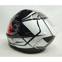 Mt Revenge 2 Hatax B2 Şeffaf Vizörlü V-14B Kask Parlak Gri - Siyah