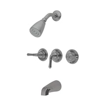 Kingston Brass Kb238 Magellan Küvet Ve Duş Bataryası 3-magellan Kulplu, Fırçalanmış Nikel, 5 İnç Emzik Erişimi Altın