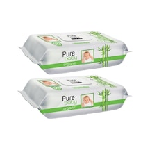 Pure Baby Wipes Organic Bambu Islak Havlu Mendil 90 Yaprak 2'li