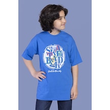 Toontoy Kids Toontoy Erkek Çocuk Renkli Baskılı Tişört Saks