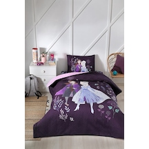 Özdilek  Frozan Nature Tek Kişilik Disney Lisanslı Lastikli Fitted Çarşaf Kapitone Çocuk Nevresim Tak