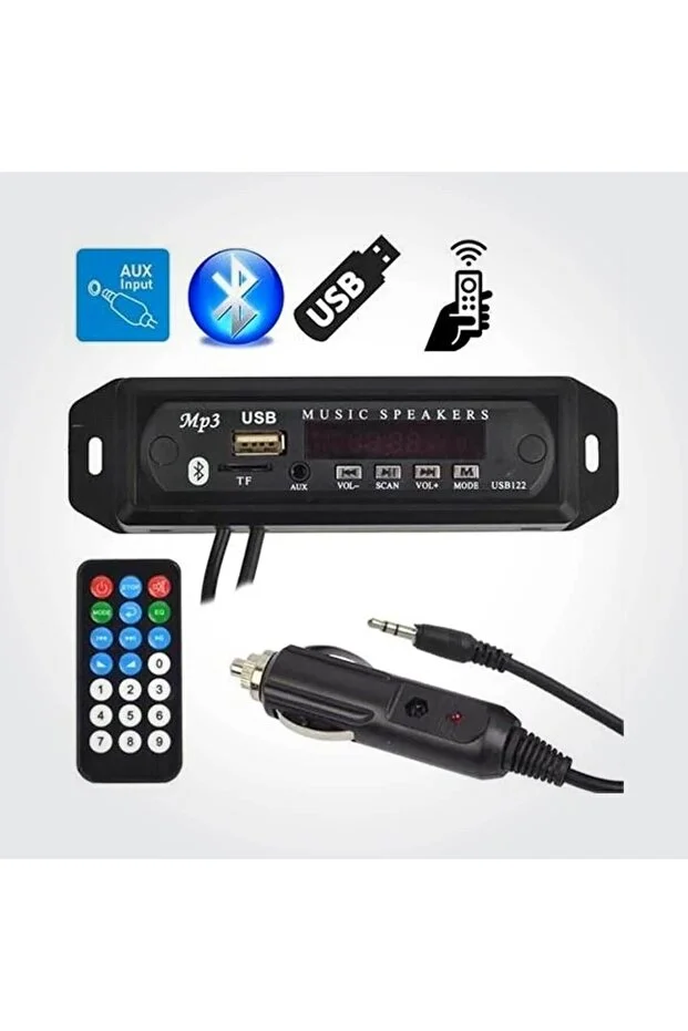 Bluetooth Mp3 Çalar Dekoder Devre Kartı Modülü Kablosuz Ses Alıcısı Handsfree Mic Destekli Tf Usbli