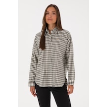 U.s. Polo Assn. Kadın Koyu Yeşil Gömlek Desenli 50316679-vr079 Koyu Yesıl