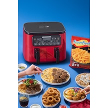 Karaca Air Pro Cook Duo Superfresh Kırmızısı 4+4 L 8 Kişilik Airfryer Fritöz