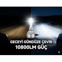 H1 Led Xenon Beyaz Far Ampulü 60w 10800lm 6000k Şimşek Etkili S-line Çiftli Set