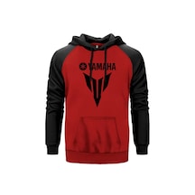 Ymh Mt07 Black Kırmızı Renk Reglan Kol Sweatshirt Kırmızı