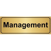 Altın Renk Metal Managament Yönlendirme Levhası 10cmx20cm