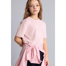 Defacto Regular Fıt Bisiklet Yaka Ribana Kazak Kız Çocuk G6858a826smpn38 Pembe-pn38