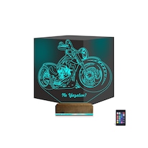 Luvivia Motosiklet Harley Motor Kişiye Özel 3d Lamba - Masa Gece Lambası V3 Şeffaf