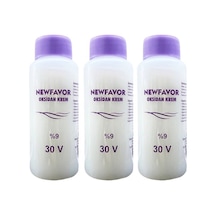 Hubrendy Tedarik 3 Adet Oksidan Krem Saç Boya Sıvısı 9'luk 30 Volüme 60 Ml