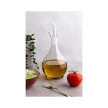 Fıre Kıng Panda 900 Ml Borosilikat Tombul Cam Yağdanlık Damlatmaz Yağlık / Sirkelik Cam Şeffaf