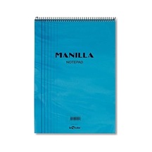 41300/1 Manila Notepad Yumuşak Kapak, 1.hamur Kağıt Spiralli, Mavi 103 Ivory