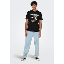 Only & Sons Onslogan Lıfe Reg Funny Ss Tee Tişört 22028178 Siyah 001