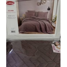 Hobby Çift Kişilik Yatak Örtüsü Silvana Gülkurusu Gül Kurusu